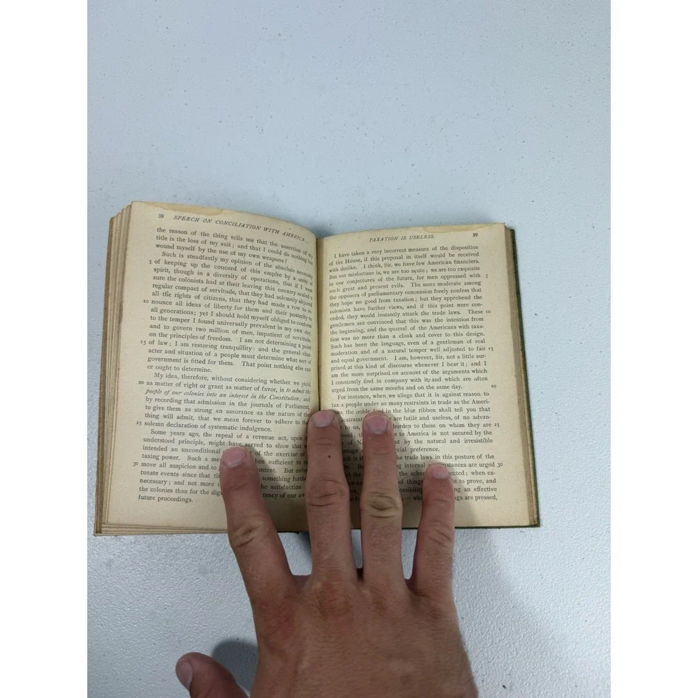1897 CONCILIATION WITH AMERICA BURKE EDITED BY HAMMOND LAMONT HC GINN & CO.